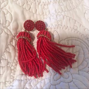Red Tassel Earrings - o/s - EUC!